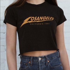 Brandy Melville Los Angeles cropped shirt